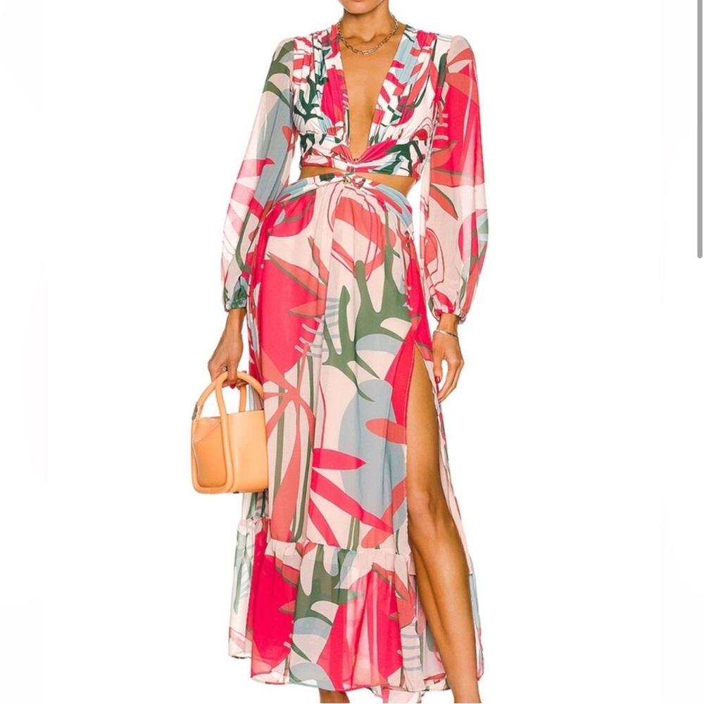 Like New PatBo Rio Plunge Maxi Dress